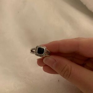David Yurman Petite Albion Ring- Black Onyx